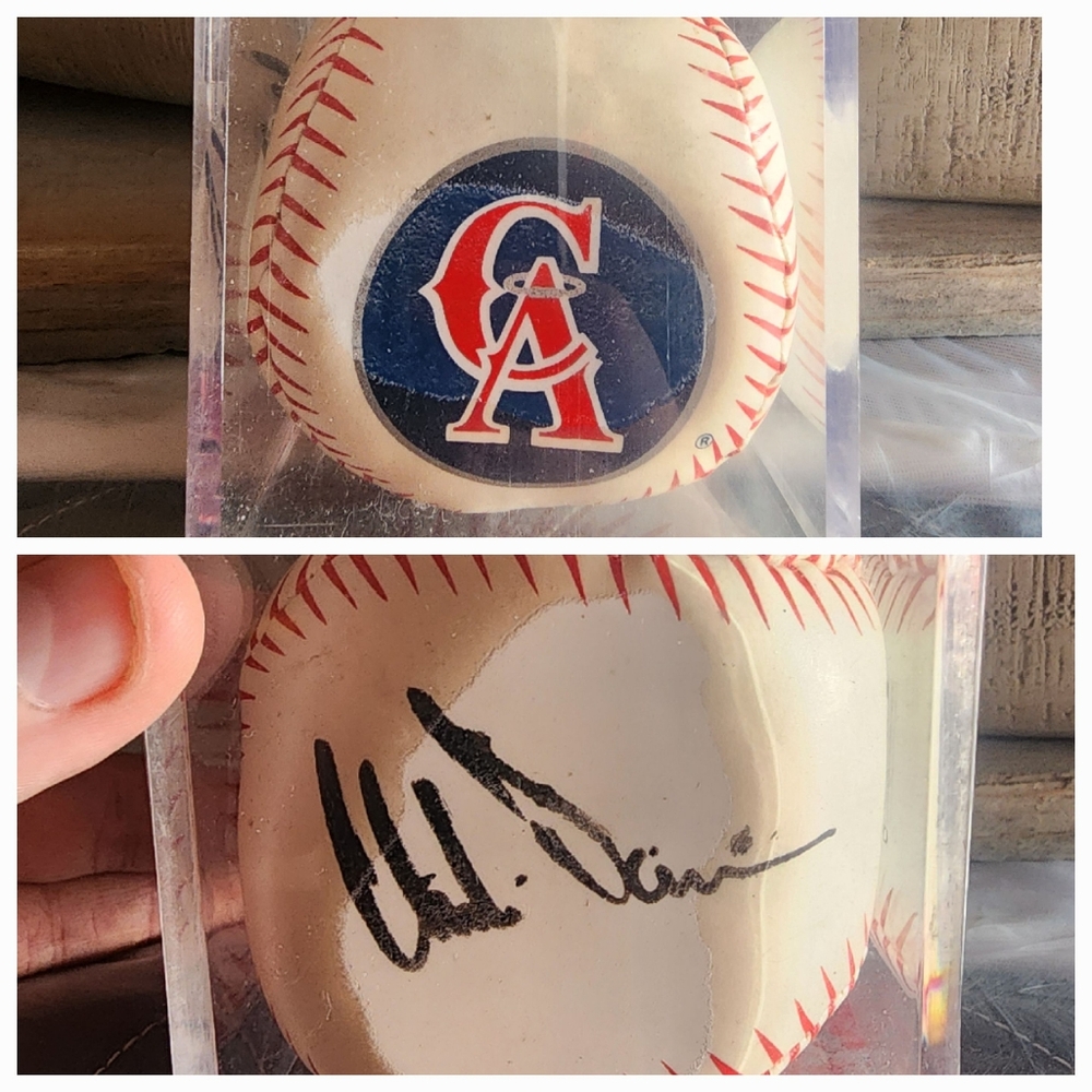 MLB California Angels Signed Baseball By Chili Davis Authentic